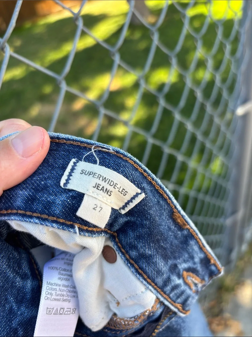 Madewell High-Rise Wide-Leg Denim Jeans in Blue